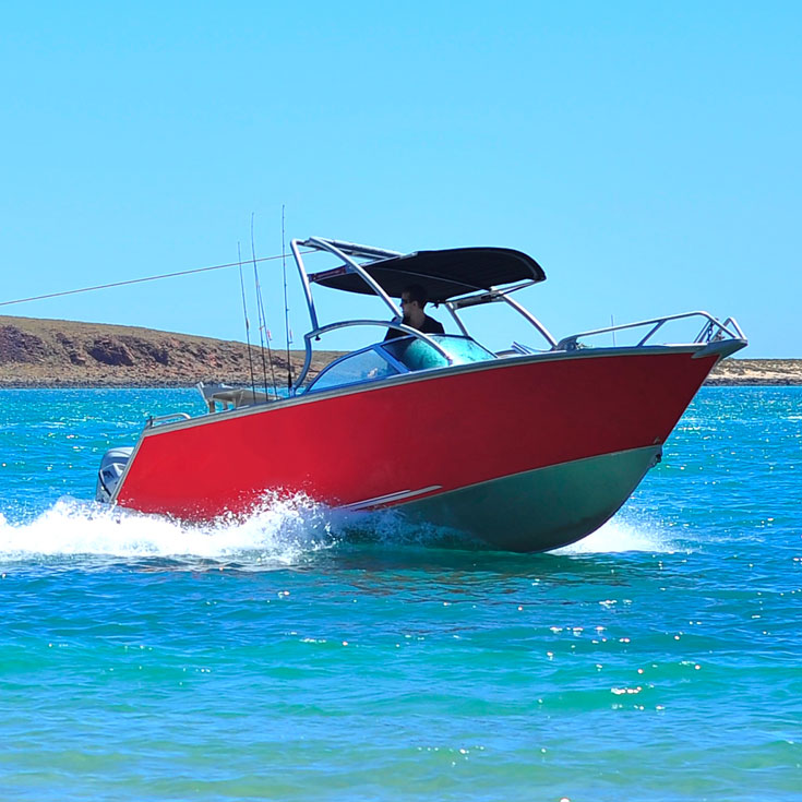 Bow Rider with wakeboard for water sports