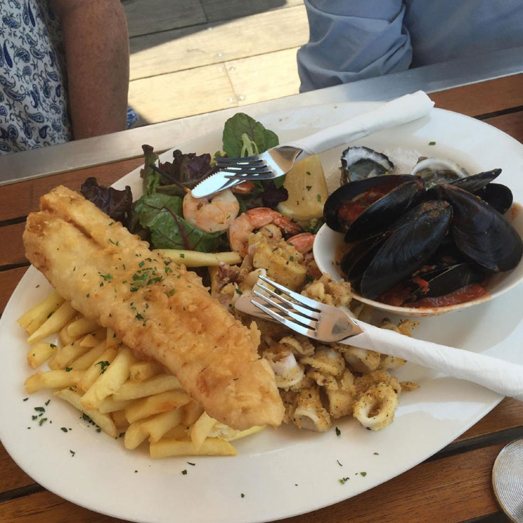 Fish and Chips Lunch at the Lucky Shag